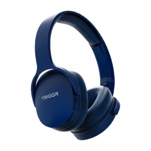 TRIGGR Trinity 2 with Dual Pairing, ENC, Fast Charge, 50H Battery, Rubber Finish, v5.3 Bluetooth Headset (Cobalt Blue, On the Ear)